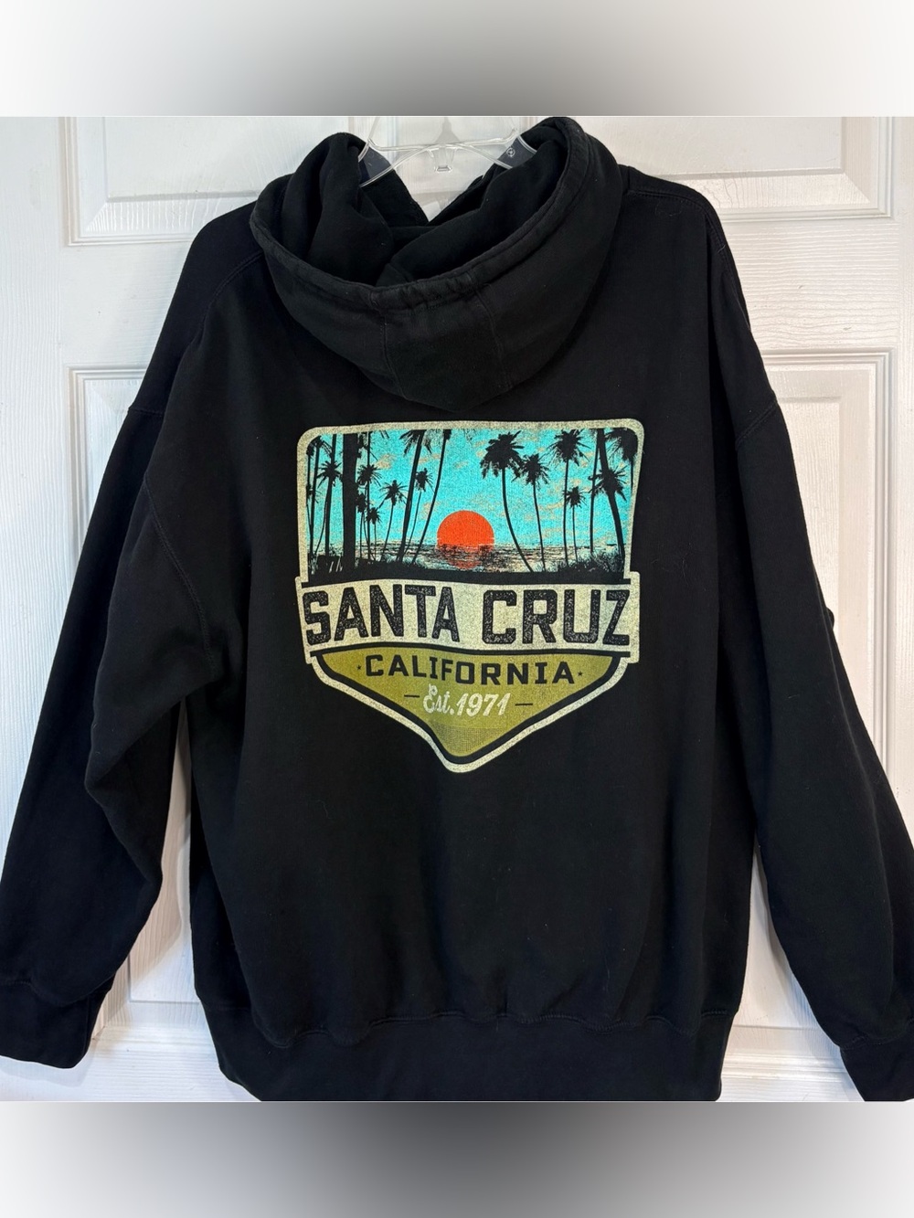 Santa Cruz Surf Shop Black Hoodie Sweatshirt XL